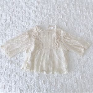 {Zara} Girls lace top size 7